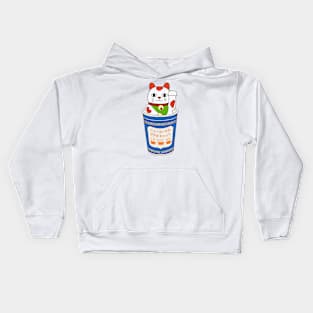 Maneki Neko (Good Luck Cat) Bodega Cat Kids Hoodie